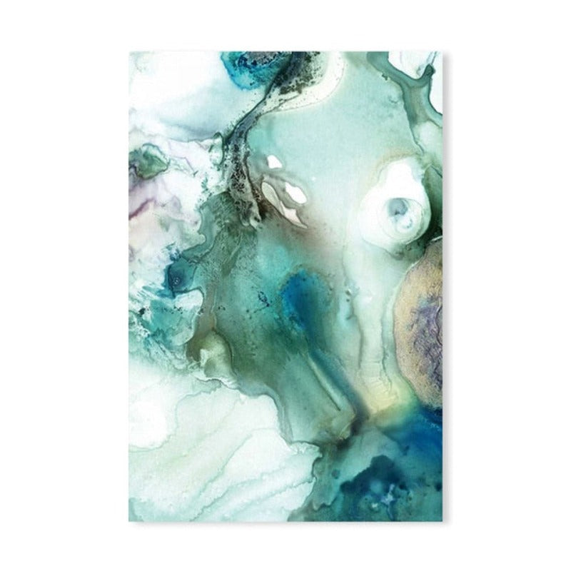 Mint Sea Marble - Lerretsbilde