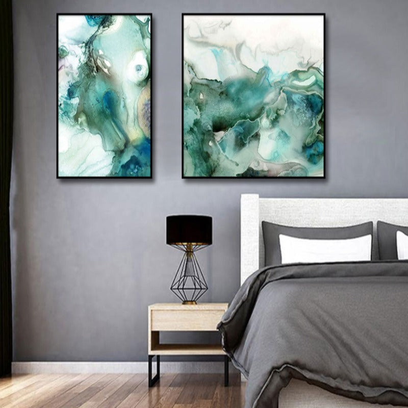 Mint Sea Marble - Lerretsbilde