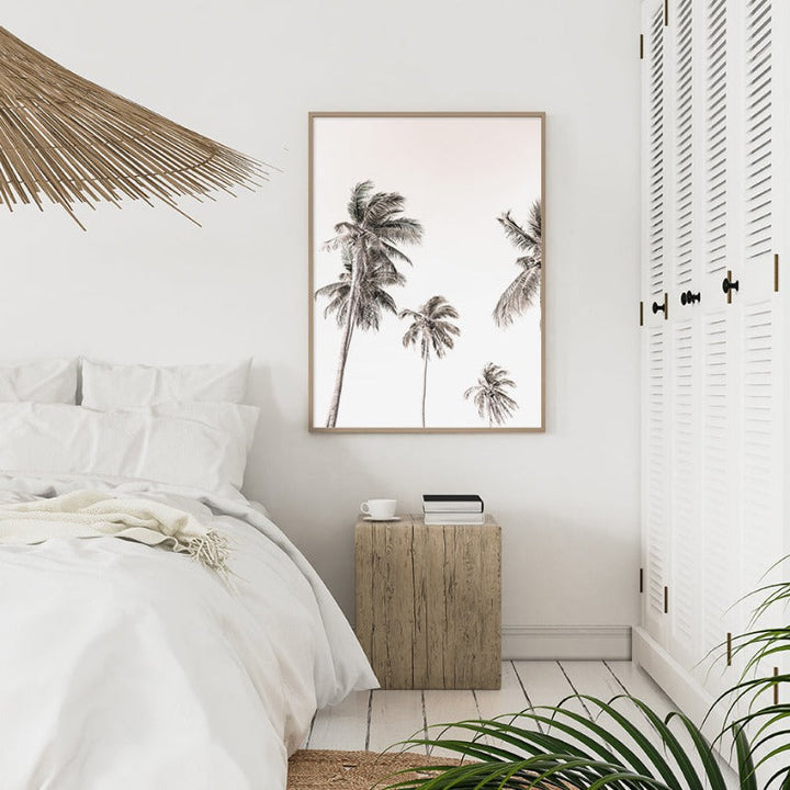 Palm Tree Landskap Bohemsk Stil - Lerret Veggkunst Maleri