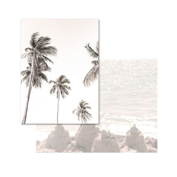 Palm Tree Landskap Bohemsk Stil - Lerret Veggkunst Maleri