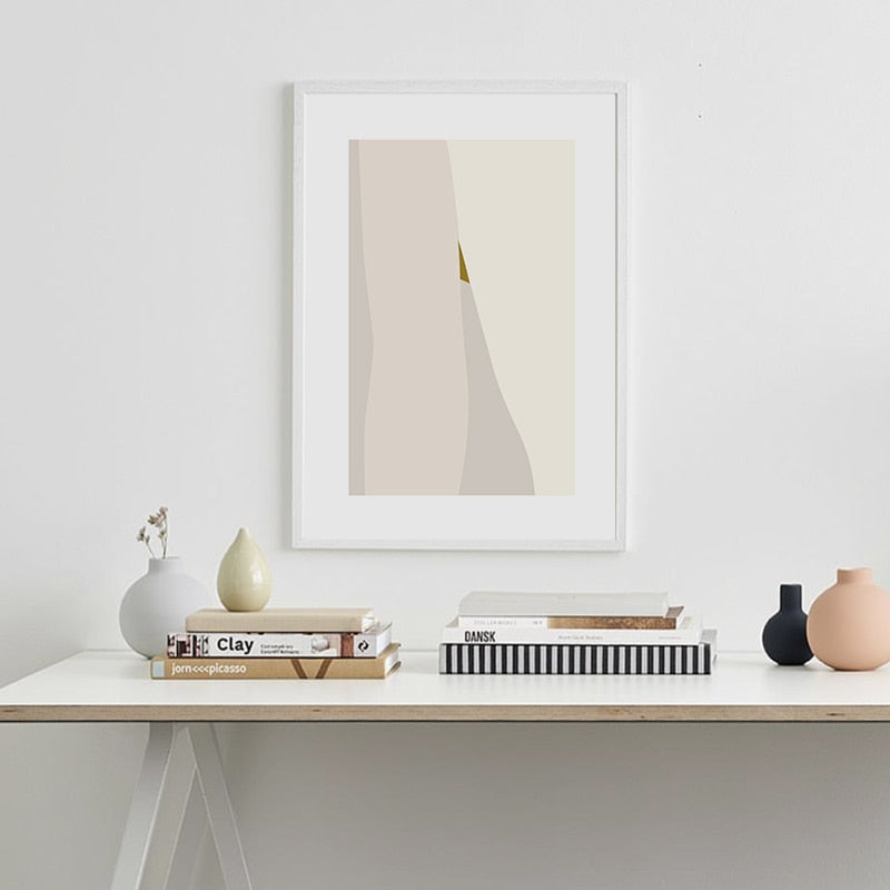 Minimalistisk geometrisk grafisk abstrakt galleri - lerret veggkunst maleri
