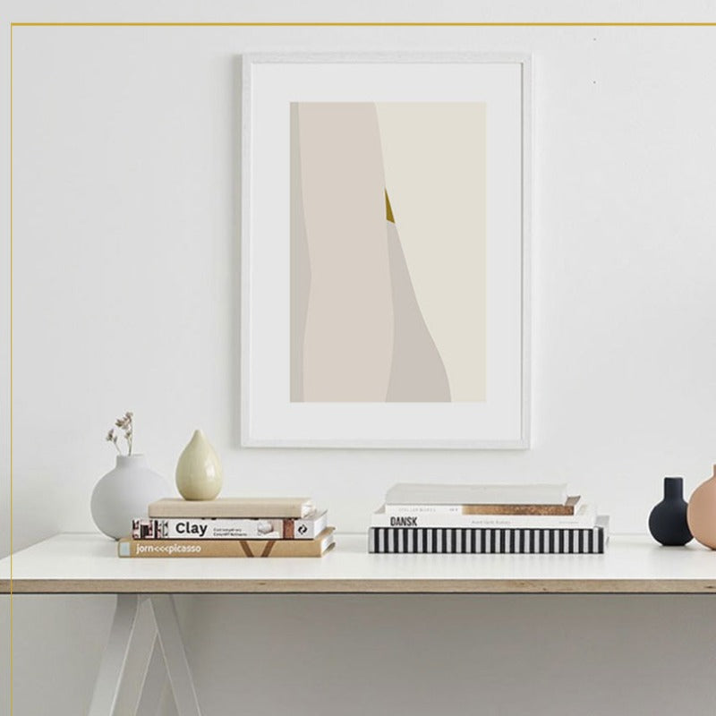 Minimalistisk geometrisk grafisk abstrakt galleri - lerret veggkunst maleri