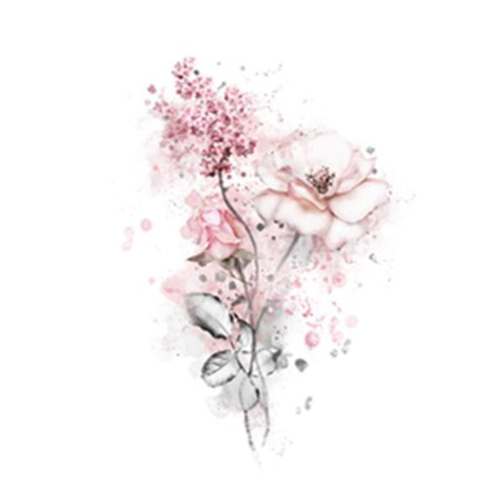 Akvarell veggkunst med rosa kawaii-jenter – lerretsbilde