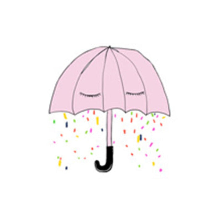 Akvarell veggkunst med rosa kawaii-jenter – lerretsbilde