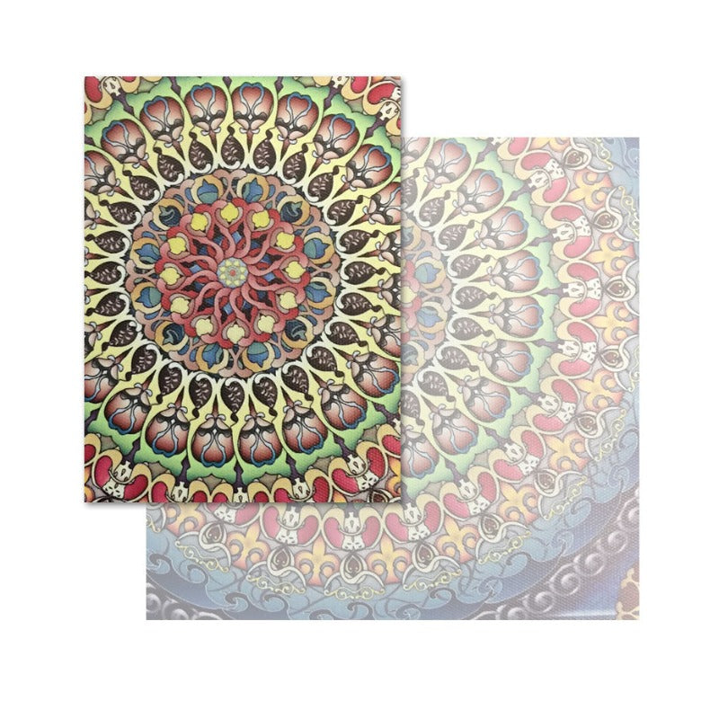 Mandala Ornament Thangka Yoga - Lærredsveggkunst Maleri
