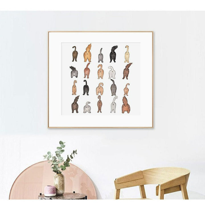 Katten Von Back-Canvas Veggkunst Maleri | Skanto