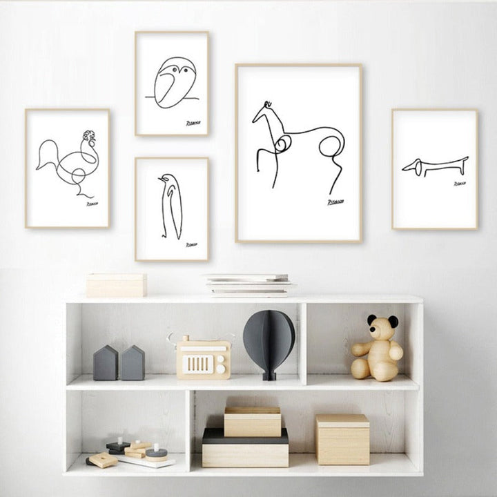Tier Sketches - Canvas Wall Art Painting | Skanto