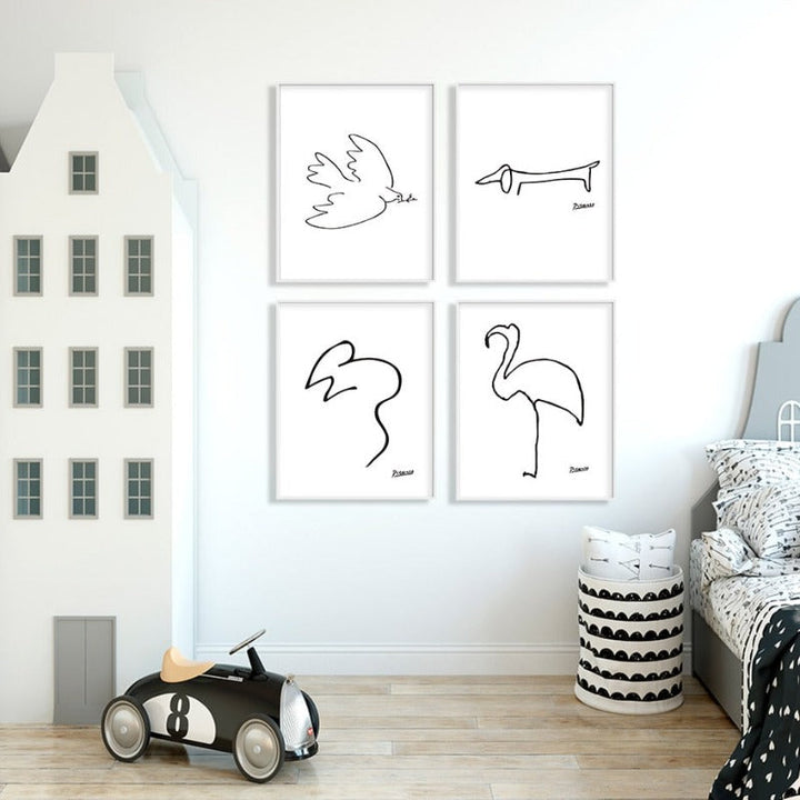 Tier Sketches - Canvas Wall Art Painting | Skanto