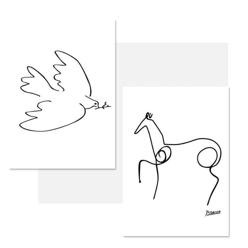Tier Sketches - Canvas Wall Art Painting | Skanto