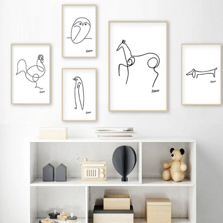 Tier Sketches - Canvas Wall Art Painting | Skanto