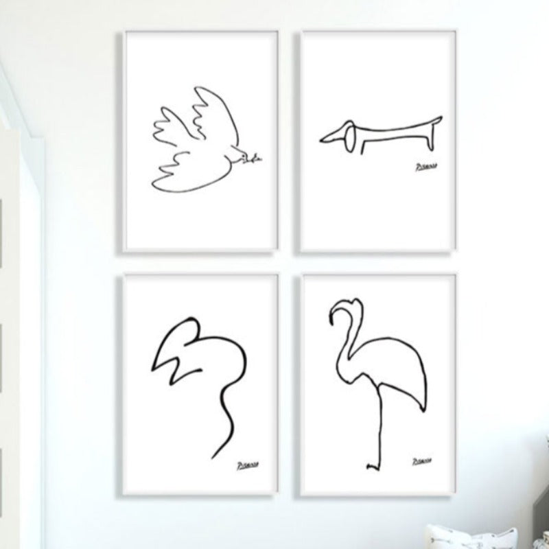 Tier Sketches - Canvas Wall Art Painting | Skanto