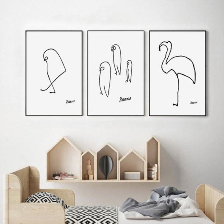Tier Sketches - Canvas Wall Art Painting | Skanto