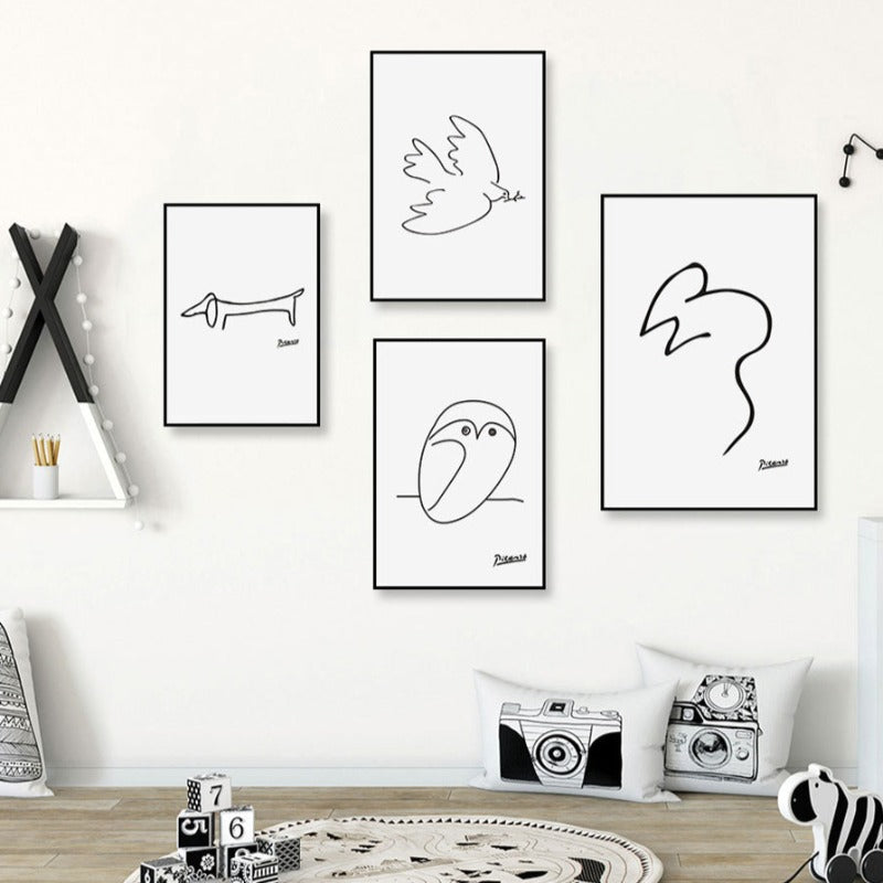Tier Sketches - Canvas Wall Art Painting | Skanto