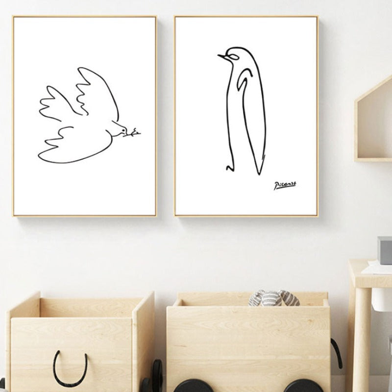 Tier Sketches - Canvas Wall Art Painting | Skanto