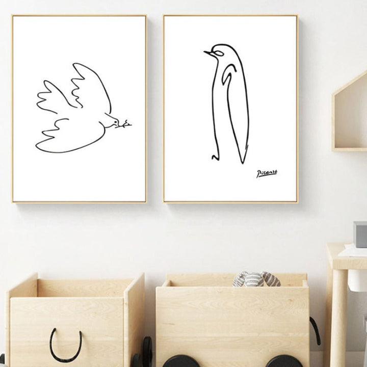 Tier Sketches - Canvas Wall Art Painting | Skanto