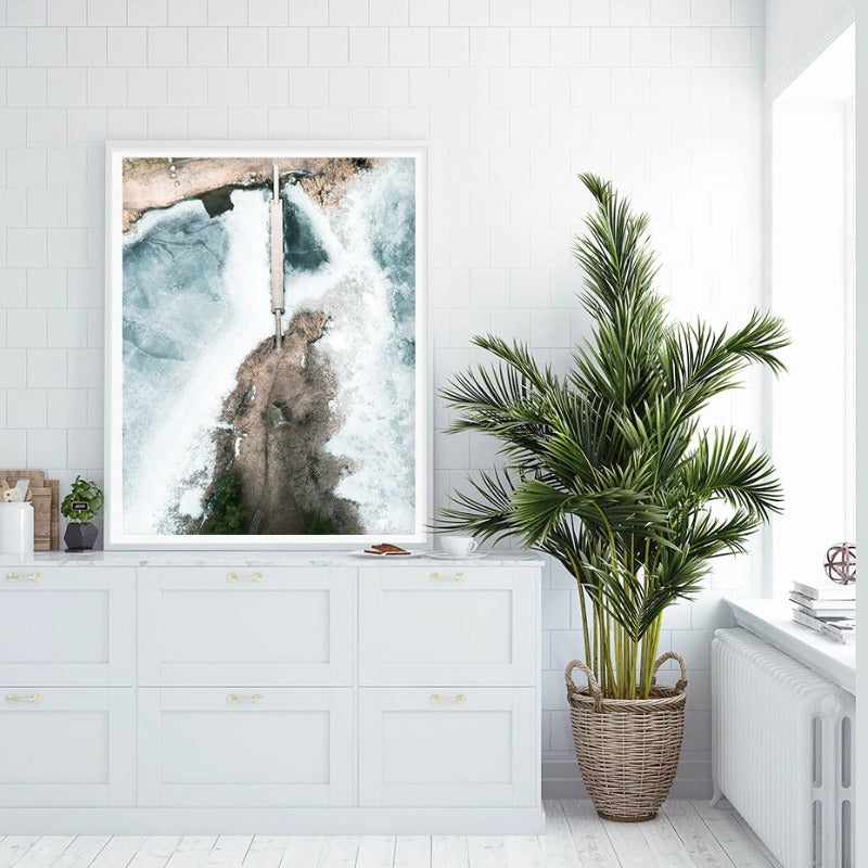 Aerial Bridge Landscape Canvas Wall Art Painting | Skanto