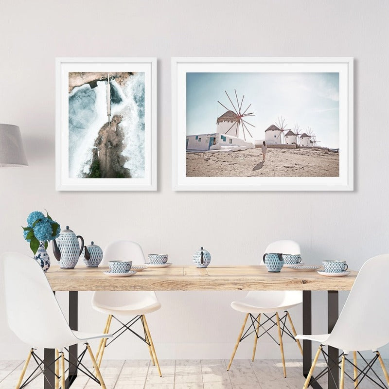 Aerial Bridge Landscape Canvas Wall Art Painting | Skanto