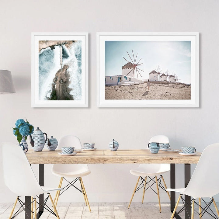 Aerial Bridge Landscape Canvas Wall Art Painting | Skanto