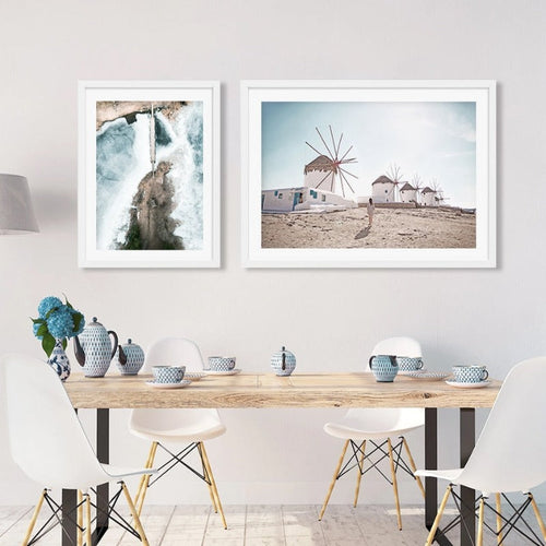 Aerial Bridge Landscape Canvas Wall Art Painting | Skanto