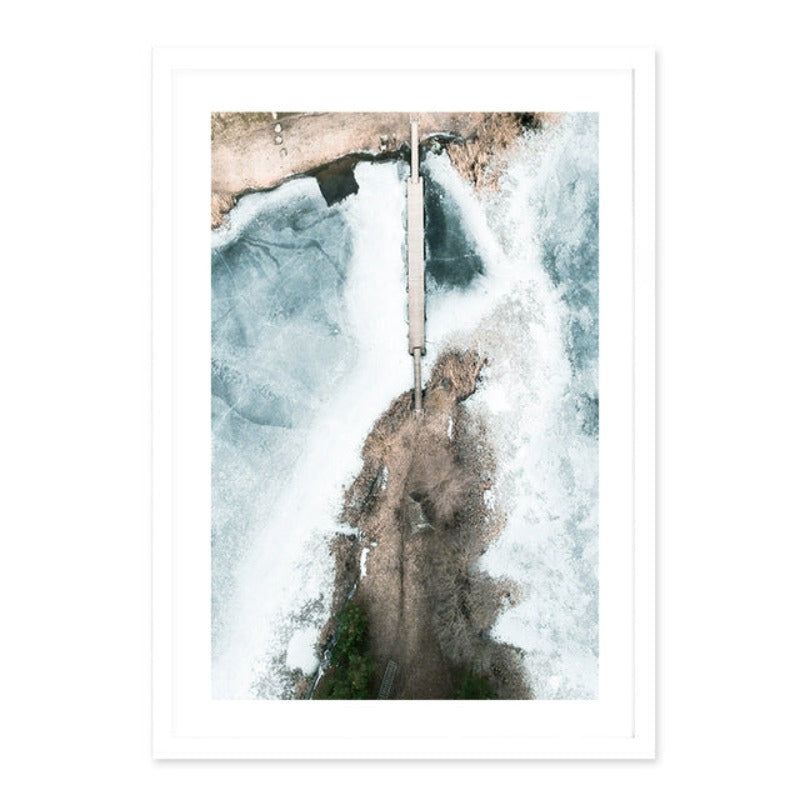 Aerial Bridge Landscape Canvas Wall Art Painting | Skanto