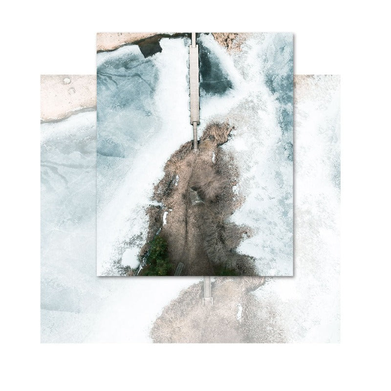 Aerial Bridge Landscape Canvas Wall Art Painting | Skanto