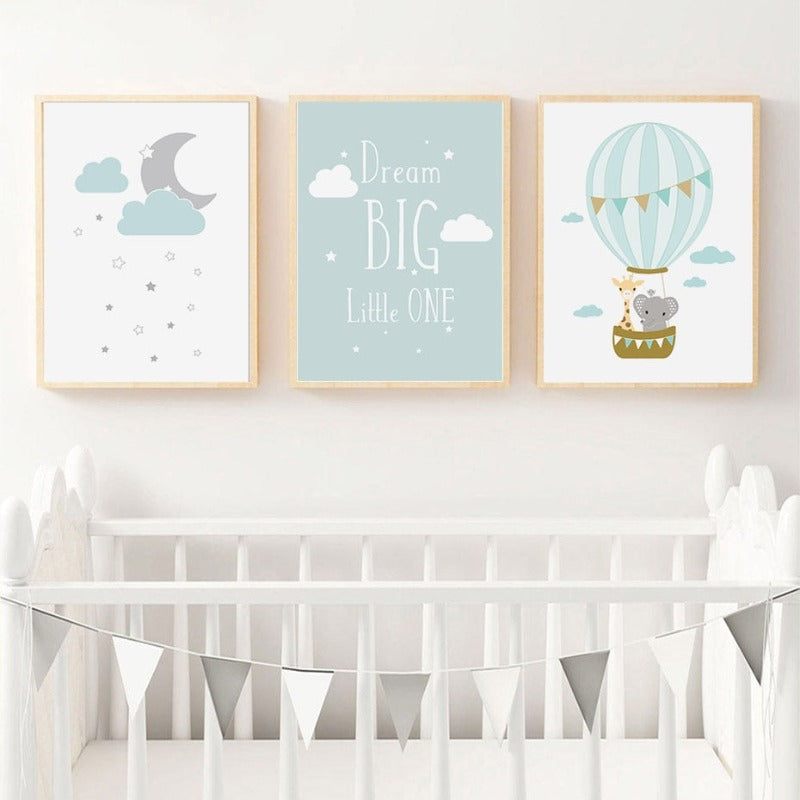 Dream Big Little One - Lerret Veggkunst Maleri
