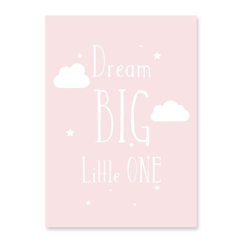Dream Big Little One - Lerret Veggkunst Maleri