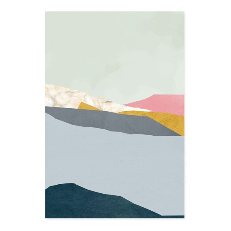 Flow Of River - Lerret Veggkunst Maleri