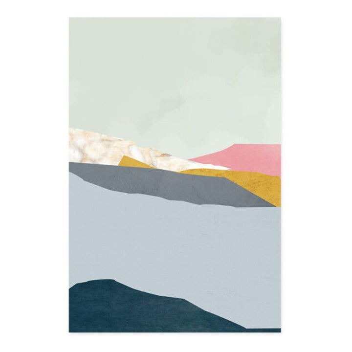 Flow Of River - Lerret Veggkunst Maleri