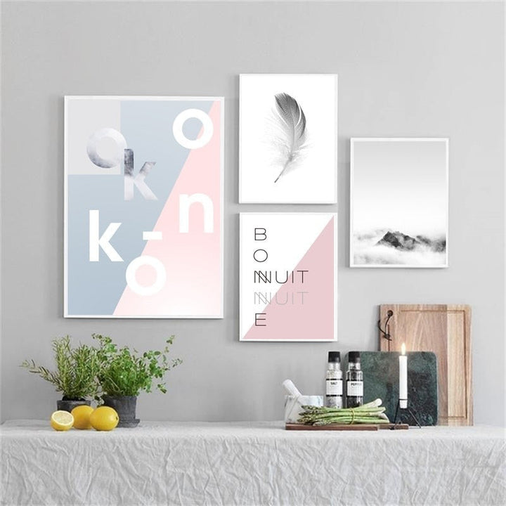 Nordic Refresh Feather Letters - Lerretsbilde