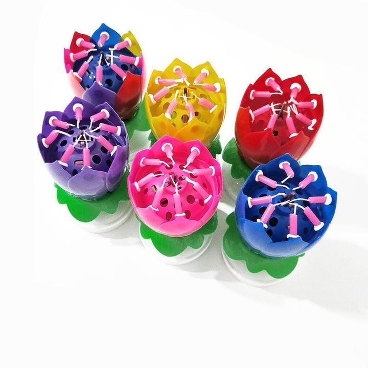 Roterende Lotus Kake Lys | Skanto