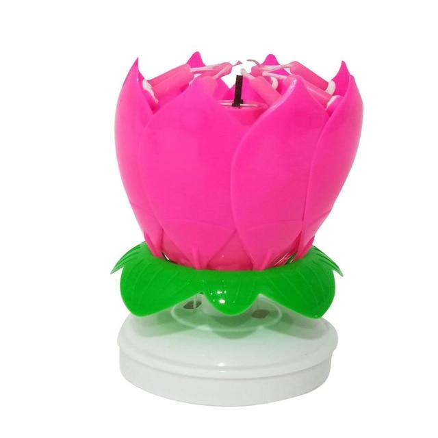 Roterende Lotus Kake Lys | Skanto