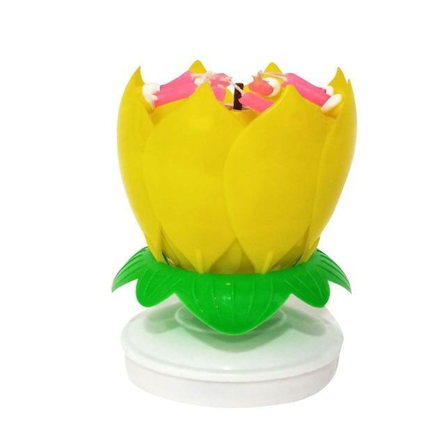 Roterende Lotus Kake Lys | Skanto