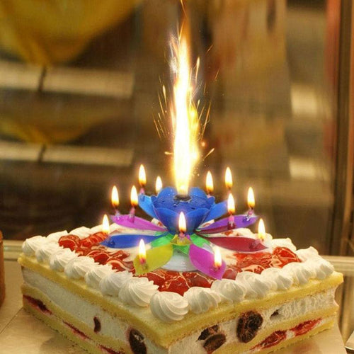 Roterende Lotus Kake Lys | Skanto
