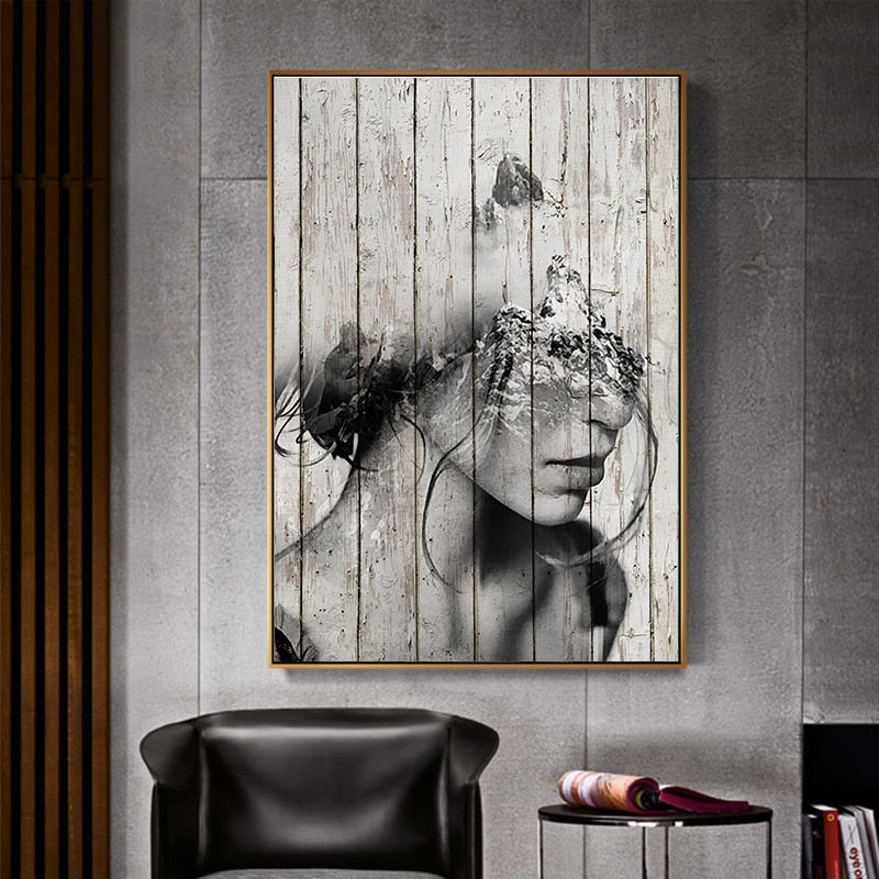 Abstract Figurtrykk - Lerret Veggkunst Maleri | Skanto