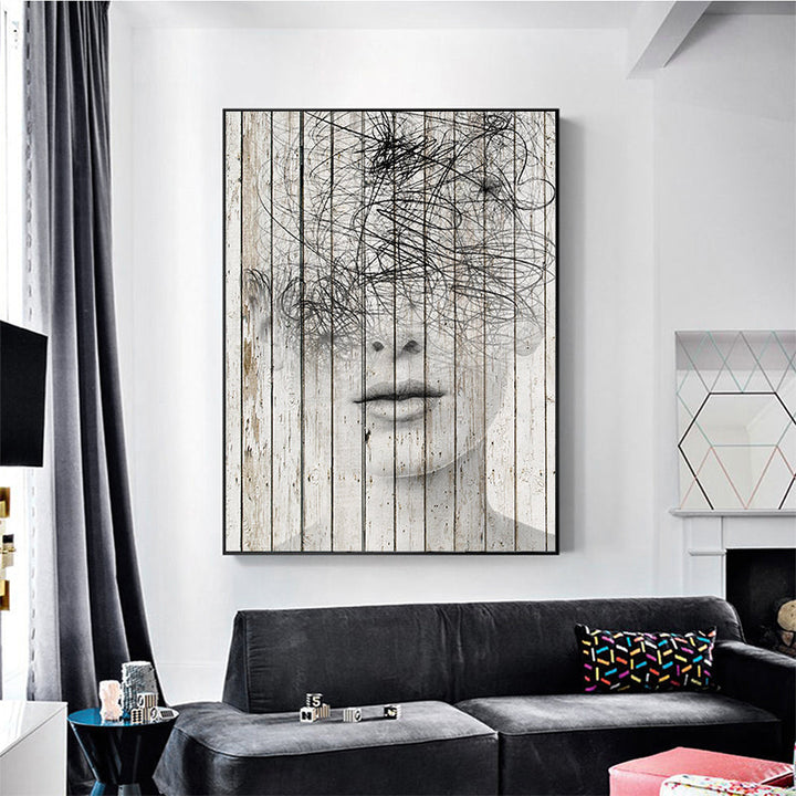 Abstract Figurtrykk - Lerret Veggkunst Maleri | Skanto