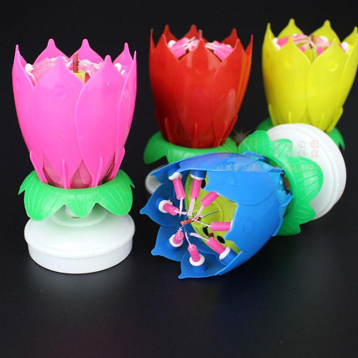 Roterende Lotus Kake Lys | Skanto