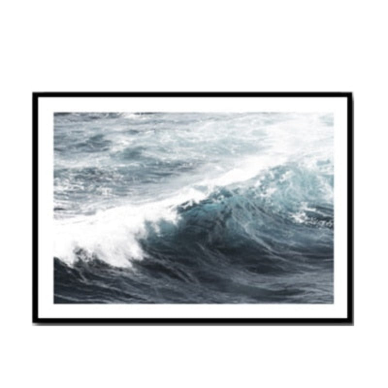 Moderne Welle Kystpalme Seascape - Lerret Veggkunst Maleri