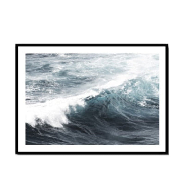 Moderne Welle Kystpalme Seascape - Lerret Veggkunst Maleri