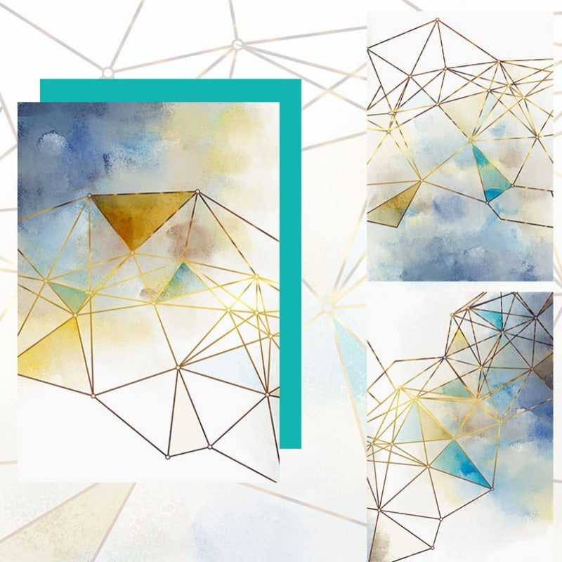 Geometrisk linje - lerret veggkunst maleri