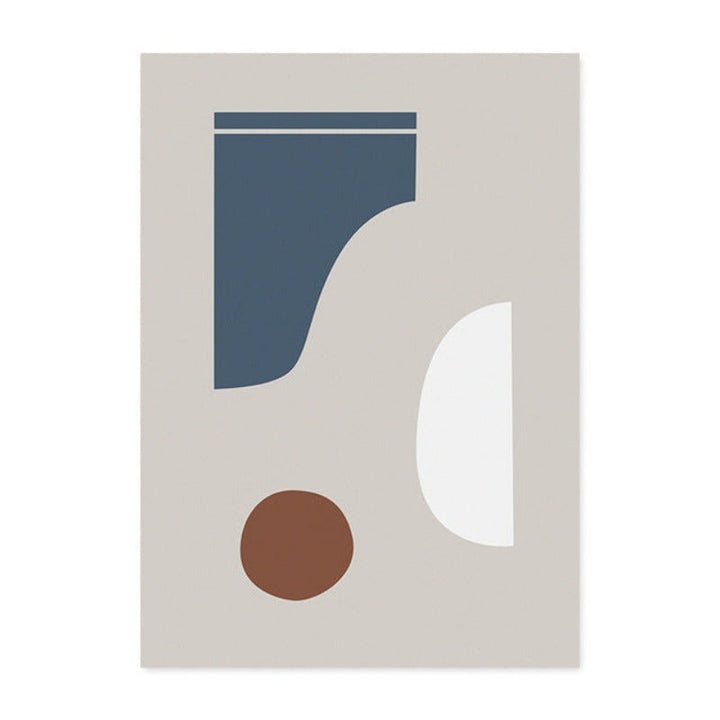 Moderne Trend Geometrisk Abstrakt Fargeblokk - Lerret Veggkunst Maleri