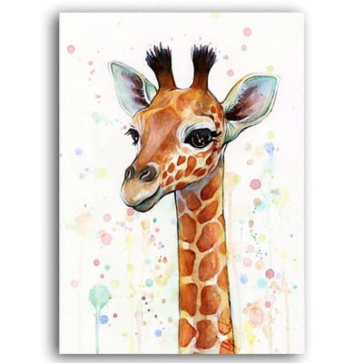 Baby Giraffe - Lerret Veggkunst Maleri | Skanto