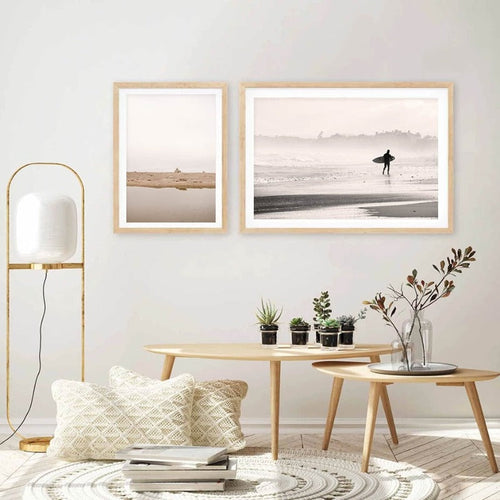 Himmelsk strand - lerret veggkunst maling