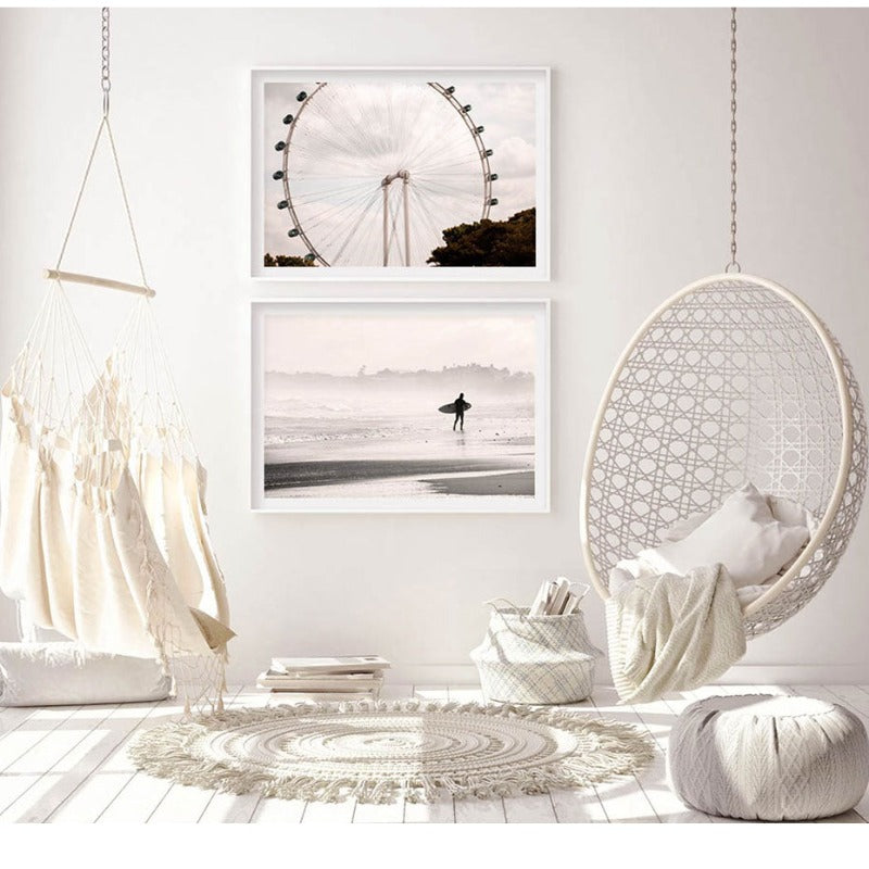 Himmelsk strand - lerret veggkunst maling