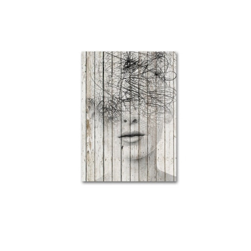 Abstract Figurtrykk - Lerret Veggkunst Maleri | Skanto