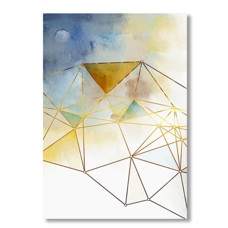 Geometrisk linje - lerret veggkunst maleri