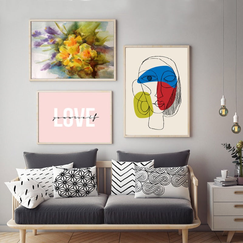 Vakker abstrakt Love-Yourself - lerret veggkunst maleri | Skanto