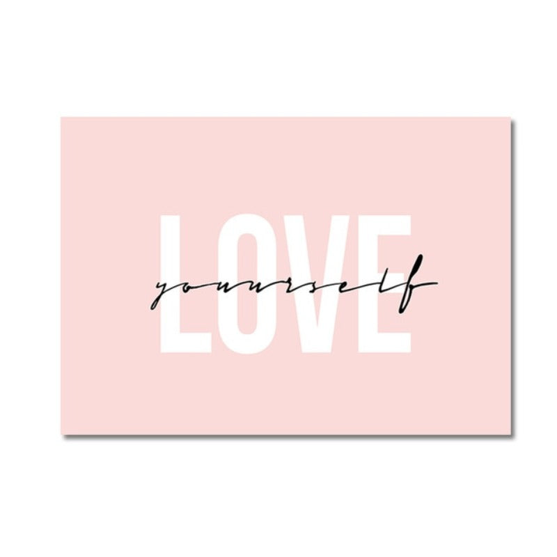 Vakker abstrakt Love-Yourself - lerret veggkunst maleri | Skanto