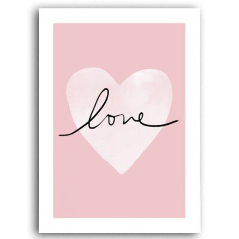 Pink Sweet-Heart Skandinavia - Lærred Veggkunst Maleri