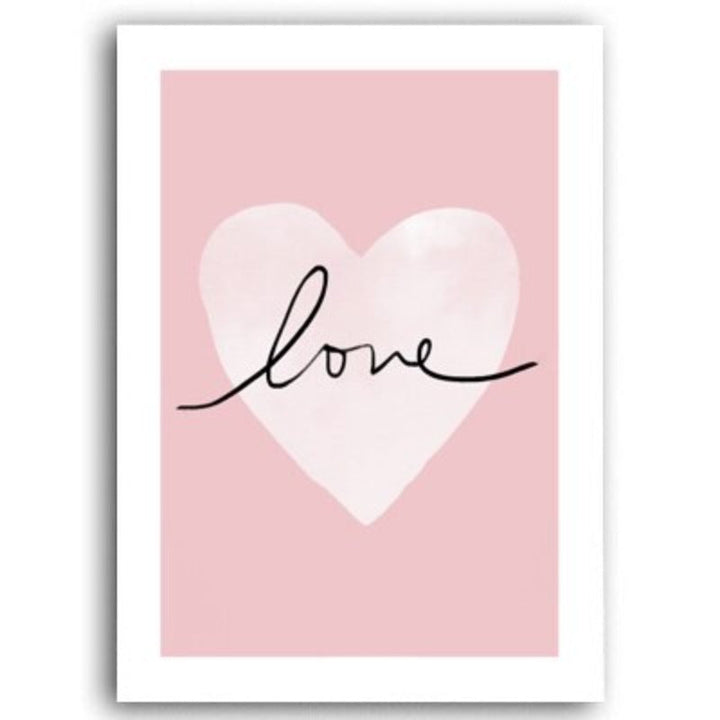 Pink Sweet-Heart Skandinavia - Lærred Veggkunst Maleri